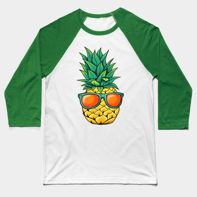 Pineapple Baseball T-Shirt by PnJ